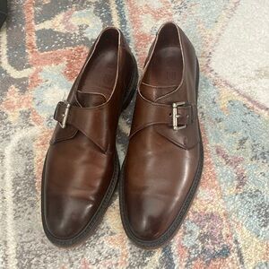 Allen Edmonds Norwich Men’s Single Monk Strap Brown Leather Size 9D.